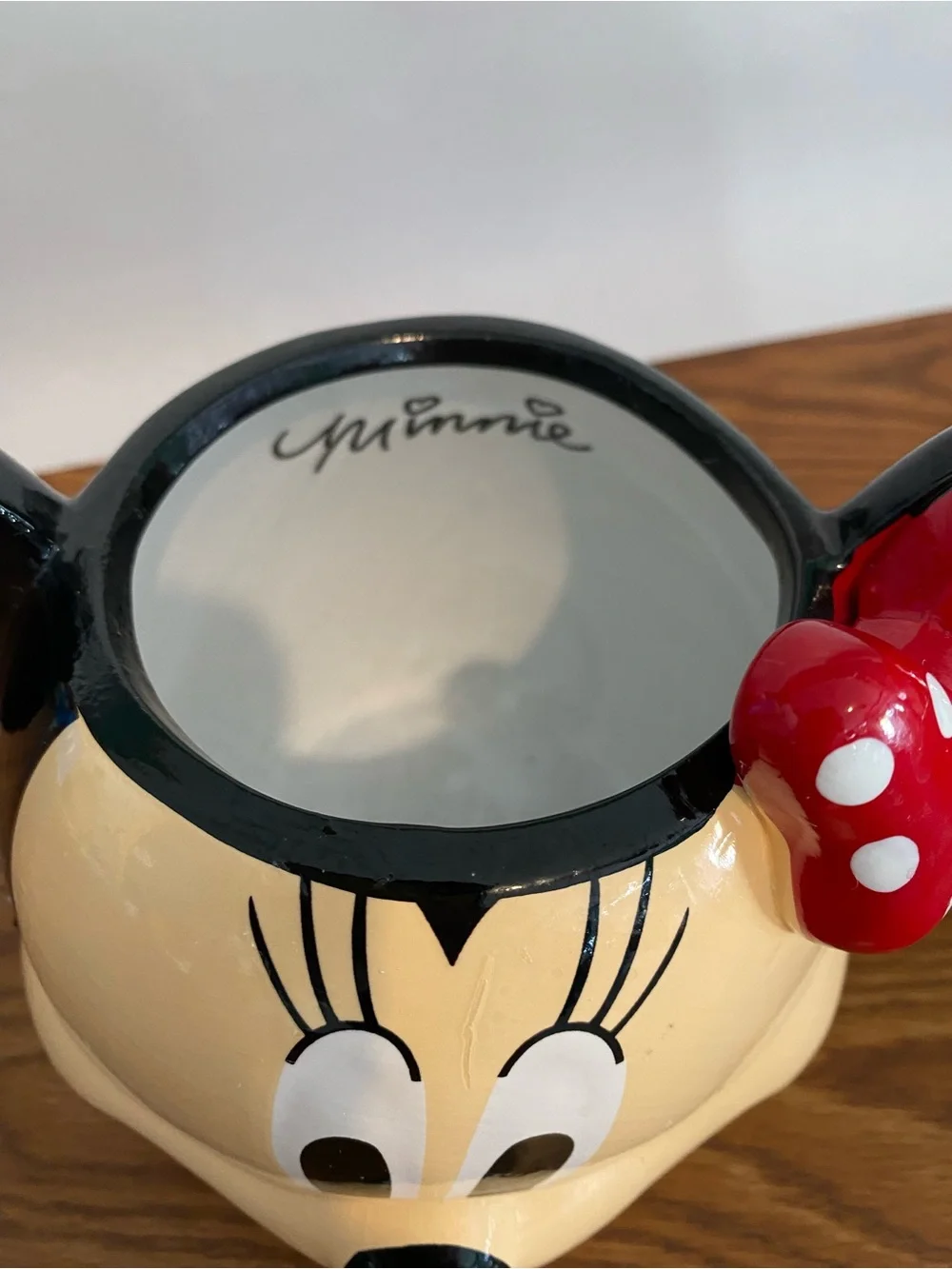 Disney Minnie Bust Planter Pot - Black and Cream